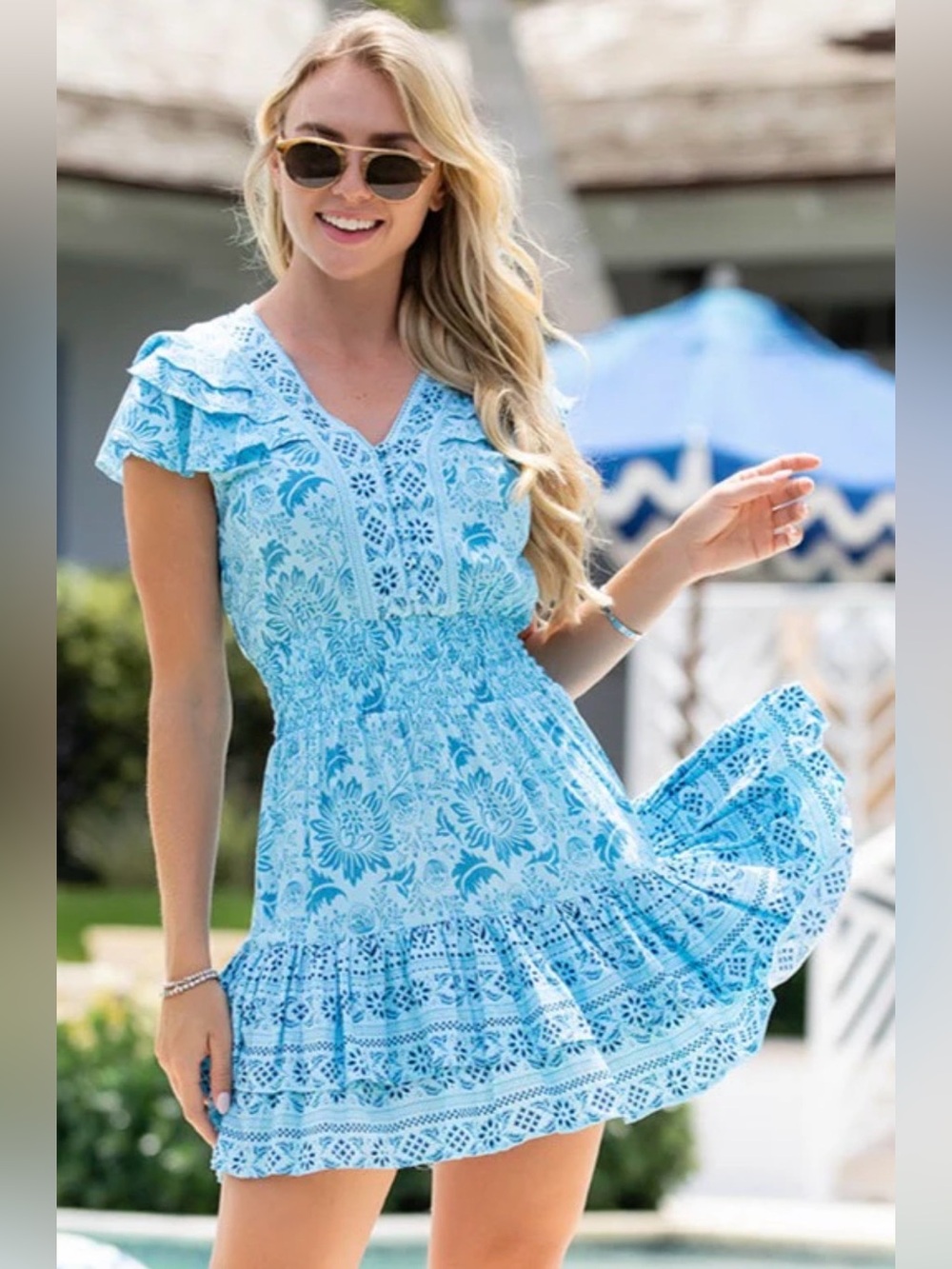 NWOT Walker & Wade Zoey Dress in turquoise